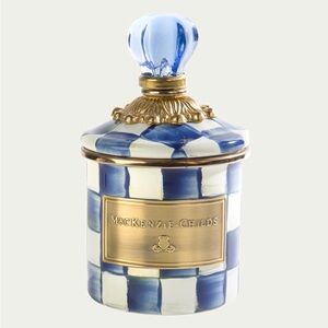 MacKenzie-Childs Royal Blue Checkered Canister